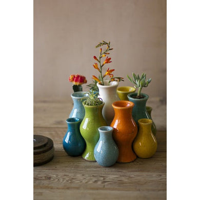 Kalalou Round Multi-Color Ceramic Vases