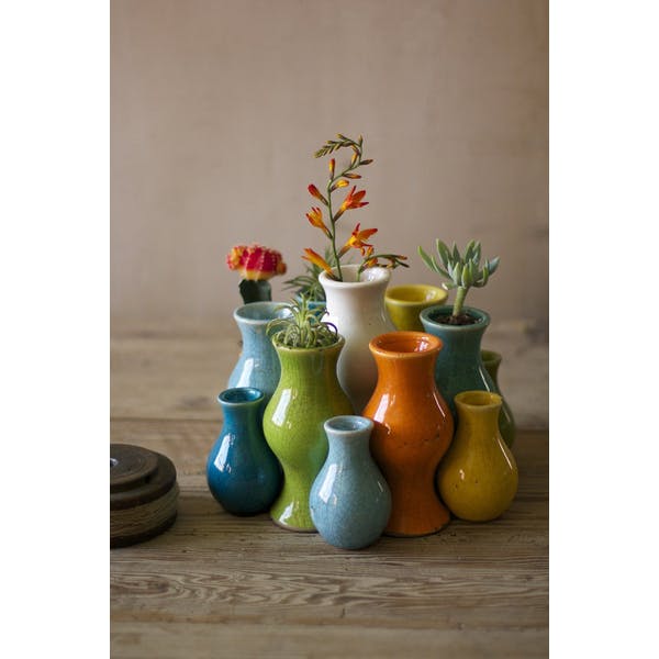 Kalalou Round Multi-Color Ceramic Vases