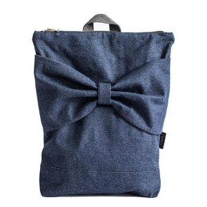 Denim "Bow" Backpack